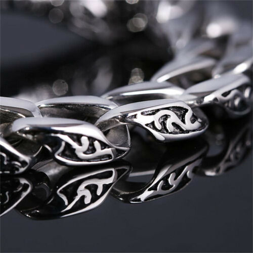 Men's Heavy Sturdy Stainless Steel Motorcycle Biker Chain Bracelet