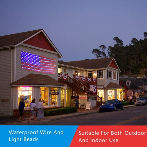 LED American Flag LED Lights 420 LED USA Flag Net Lights Waterproof