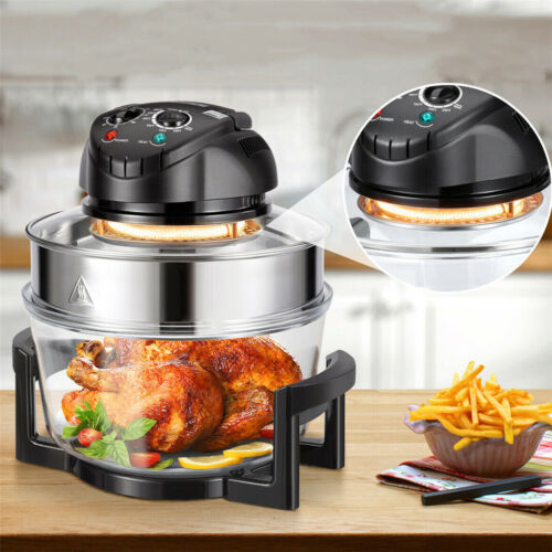 17Qt 1400W Air Fryer Halogen Oven Temperature Control Chicken Turkey Roast Grill