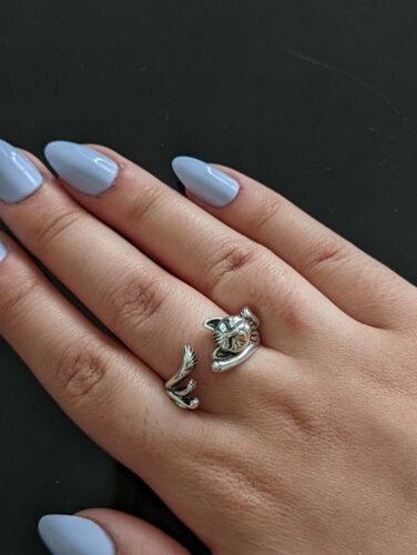 Fortune Cat Animal Rings Couple Jewelry Adjustable Finger Rings Unisex