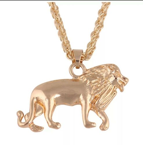 Fashion Jewelry Golden Lion Pendant Necklace Rope Chain