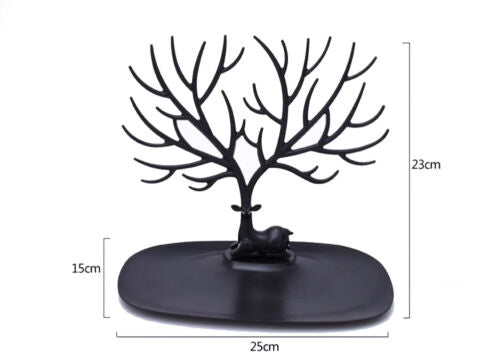 Jewelry Deer Tree Stand Display Organizer Necklace Ring Earring Holder Rack