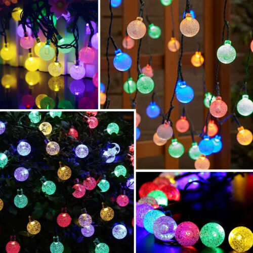 Solar Powered 30 LED String Light Garden Path Yard Decor Lamp Outdoor Waterproof