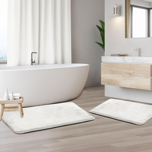 Luxurious Absorbent Soft Memory Foam Bath Mat Bathroom Shower Rug