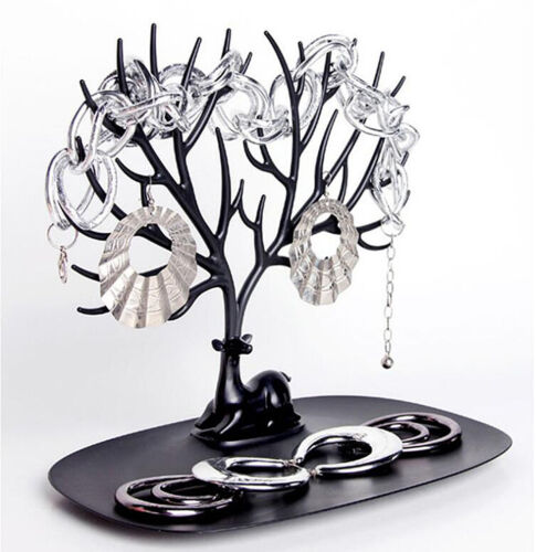 Jewelry Deer Tree Stand Display Organizer Necklace Ring Earring Holder Rack