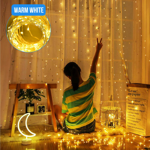 300 LED USB String Light Remote Control Home Party Wedding Curtain Fairy Lights