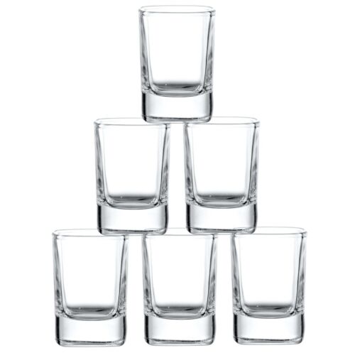 Shot Glasses Set of 6, 2 Oz Heavy Base Dishwasher Safe Shot Glasses