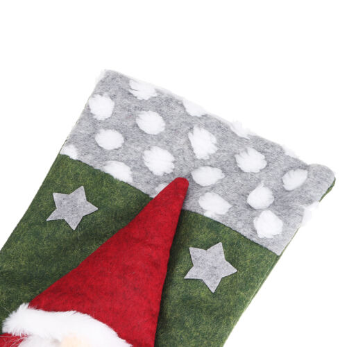 19'' Christmas Stockings Xmas Santa Socks Large Candy Gift Bag Home Party Decor