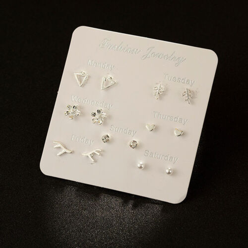 6~7 Pairs/Set Korean Style Week Earrings Set