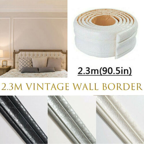 7.5FT Waterproof 3D Wall Border Wall Paper Decor Sticker Self-adhesive