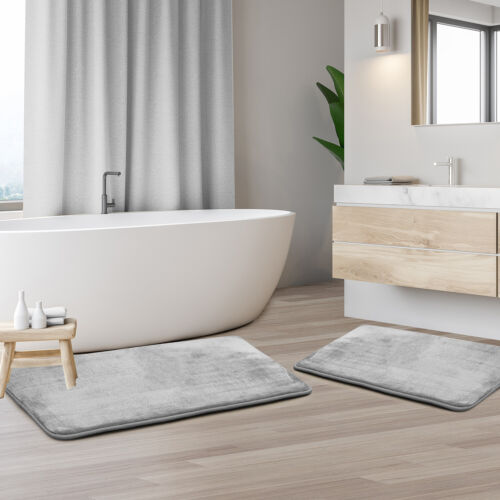 Luxurious Absorbent Soft Memory Foam Bath Mat Bathroom Shower Rug