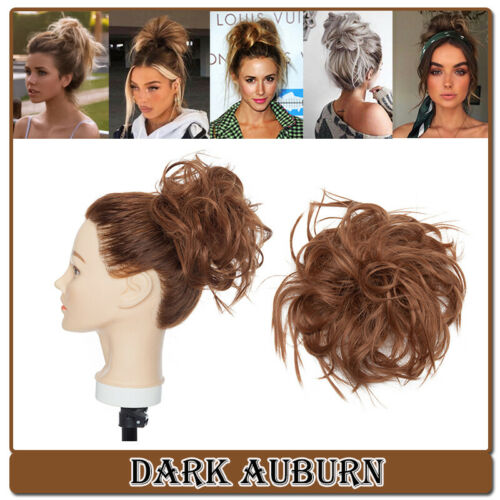 Natural Curly Messy Bun Hair Piece Scrunchie Updo Real as human Hair Extensions