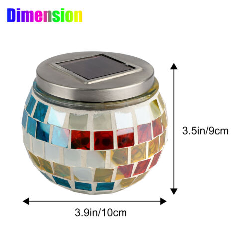 Outdoor Solar Glass Mosaic Ball LED Light Color Changing Lamp