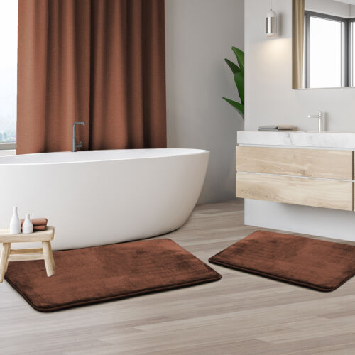 Luxurious Absorbent Soft Memory Foam Bath Mat Bathroom Shower Rug