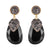 Stunning Black Glass Crystal Evening Party Dress Bridal Fashion Jewelry Earrings