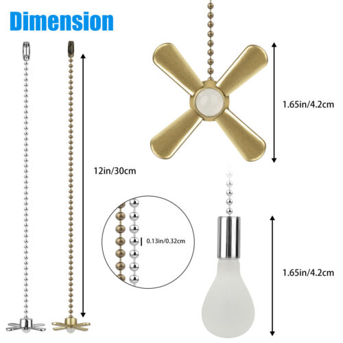 20FT Ceiling Fan Pull Chain Beaded Extension Set