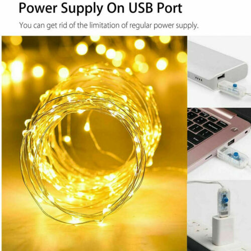 300 LED USB String Light Remote Control Home Party Wedding Curtain Fairy Lights