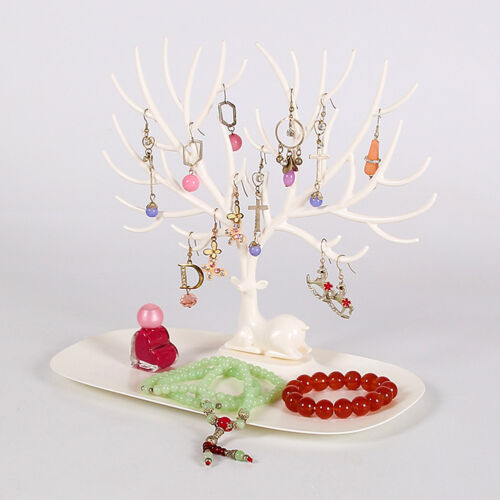 Jewelry Deer Tree Stand Display Organizer Necklace Ring Earring Holder Rack