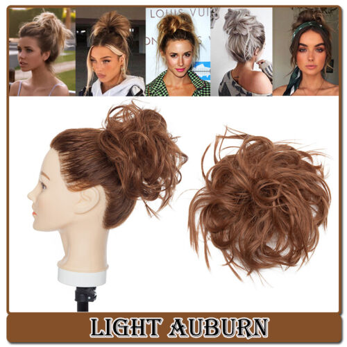 Natural Curly Messy Bun Hair Piece Scrunchie Updo Real as human Hair Extensions