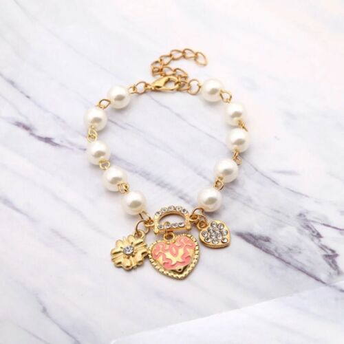 Fashion Style Jewelry Bohenmian Heart Bracelet Floral Imitation Pearl Women