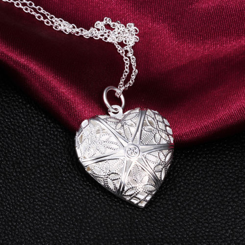 Mother's Day For Women Girl Necklace Pendant Silver Jewelry Fashion Charm Heart
