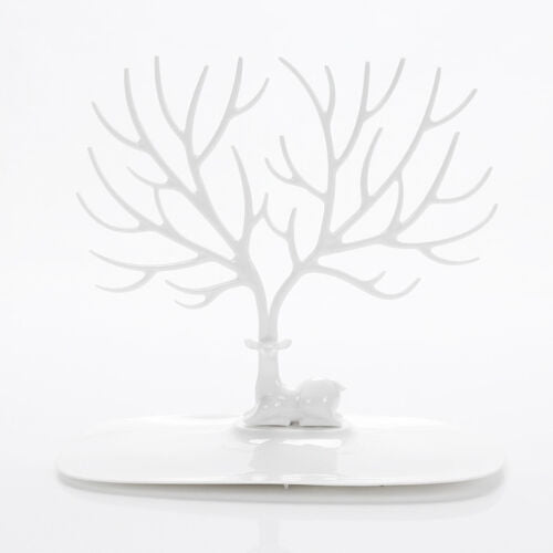 Jewelry Deer Tree Stand Display Organizer Necklace Ring Earring Holder Rack