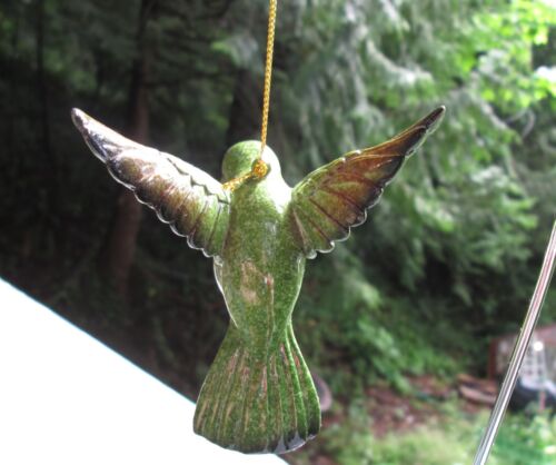 Hummingbird Hanging Ornament 4" Polystone Bird Choose from 3 Colors