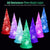 2Pcs 7 Color Changing Christmas Tree LED Night Light Table Lamp