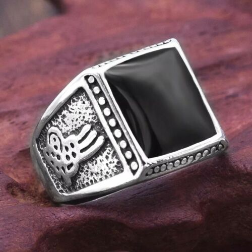 Black Square Oil Drip Charm Ring Unisex Alloy Jewelry Fashion Rings