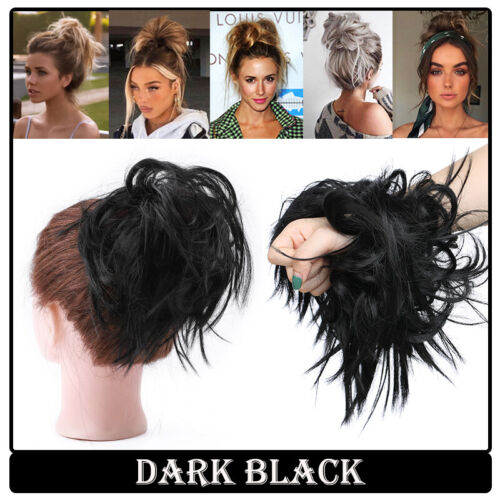 Natural Curly Messy Bun Hair Piece Scrunchie Updo Real as human Hair Extensions