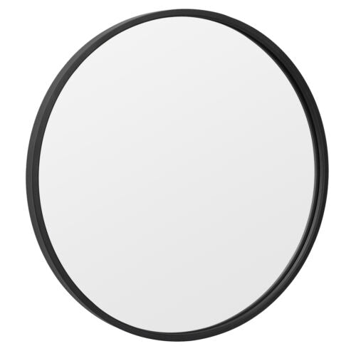 Black Round Mirror Circle Wall Mirror with Metal Frame Vanity Entryway 18Inch