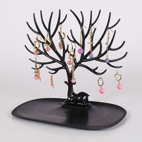 Jewelry Deer Tree Stand Display Organizer Necklace Ring Earring Holder Rack