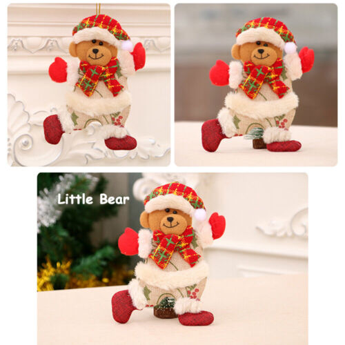 4 Style Christmas Hanging Ornament Santa Claus Snowman Doll Xmas Tree Decor Gift