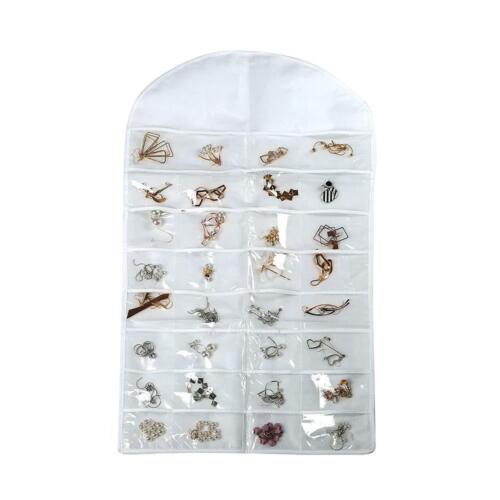 Jewelry Hanging Non-Woven Organizer Holder 32 Pockets 18 Hook & Loops