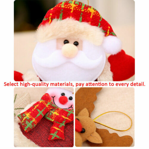 4 Style Christmas Hanging Ornament Santa Claus Snowman Doll Xmas Tree Decor Gift