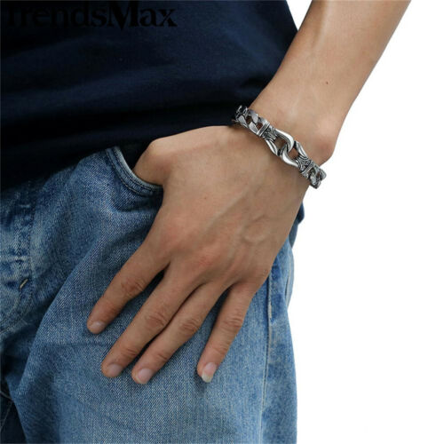 Men's Heavy Sturdy Stainless Steel Motorcycle Biker Chain Bracelet