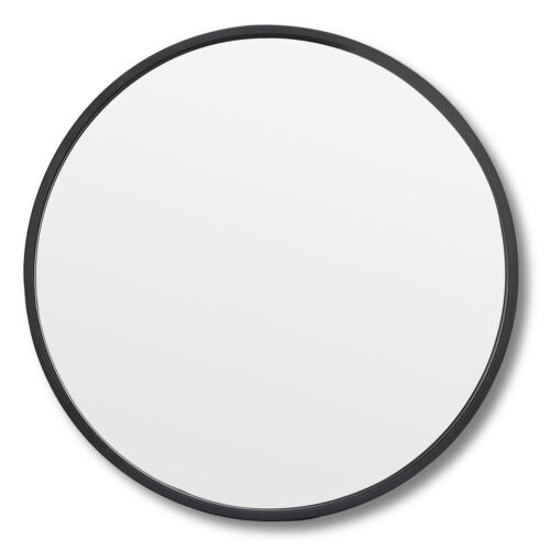 Black Round Mirror Circle Wall Mirror with Metal Frame Vanity Entryway 18Inch