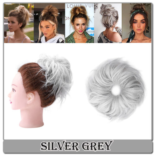 Natural Curly Messy Bun Hair Piece Scrunchie Updo Real as human Hair Extensions