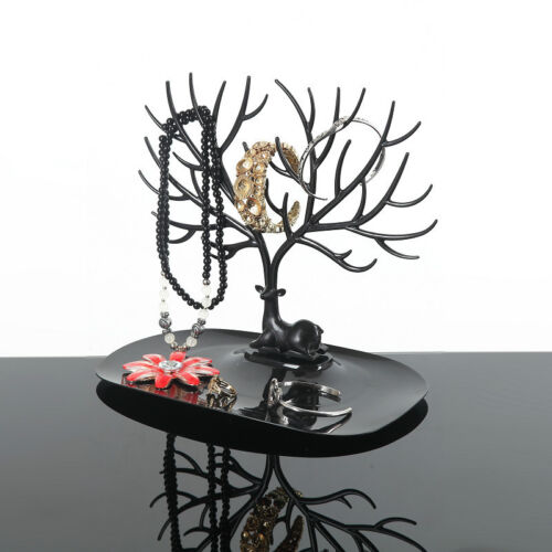 Jewelry Deer Tree Stand Display Organizer Necklace Ring Earring Holder Rack