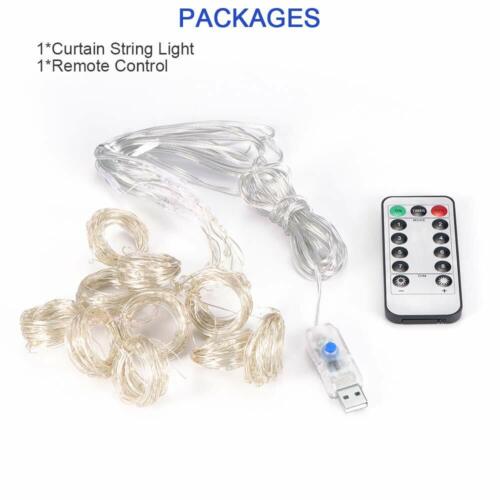 300 LED USB String Light Remote Control Home Party Wedding Curtain Fairy Lights