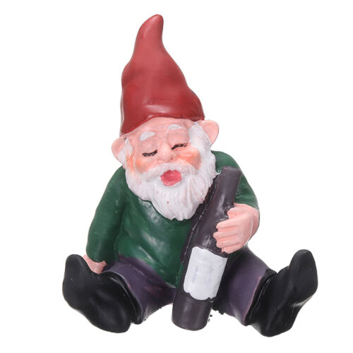 4PCS Fairy Garden Gnomes Accessories My Little Friend Drunk Gnome Dwarfs Gift