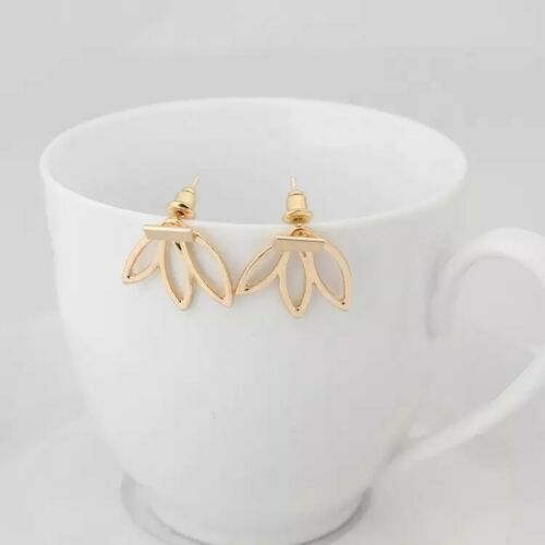 Jewelry fashion Brincos pierced lotus lady Stud Women Ear