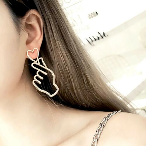 Hollow Hand Stud Earrings Women Jewelry Fashion Abstract Art