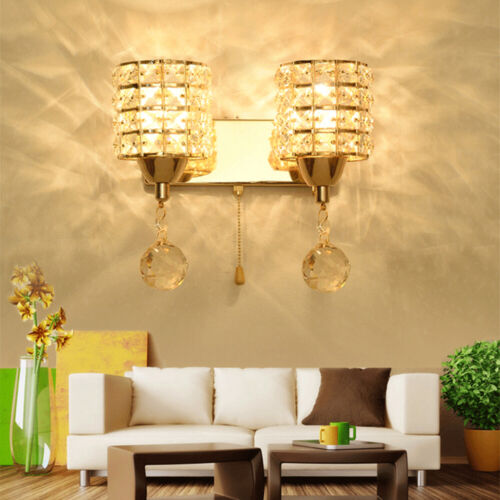 Luxury Crystal Wall Light Modern E27 Home Wall Sconce Lighting Fixture