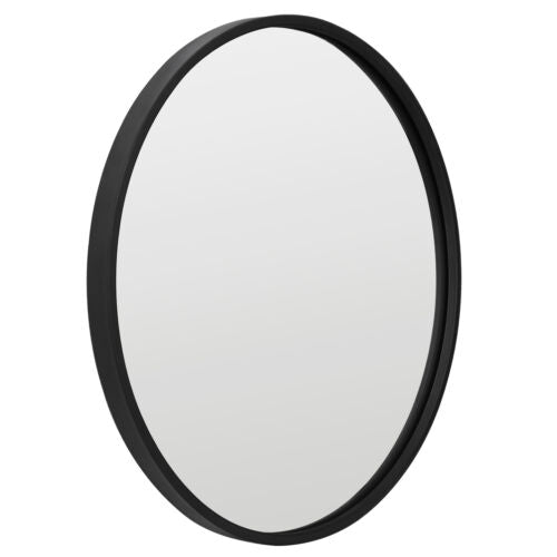 Black Round Mirror Circle Wall Mirror with Metal Frame Vanity Entryway 18Inch