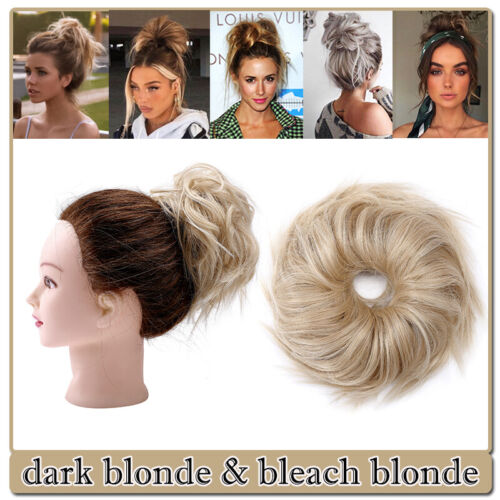 Natural Curly Messy Bun Hair Piece Scrunchie Updo Real as human Hair Extensions