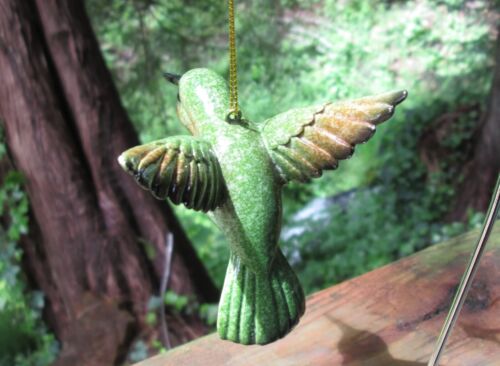 Hummingbird Hanging Ornament 4" Polystone Bird Choose from 3 Colors