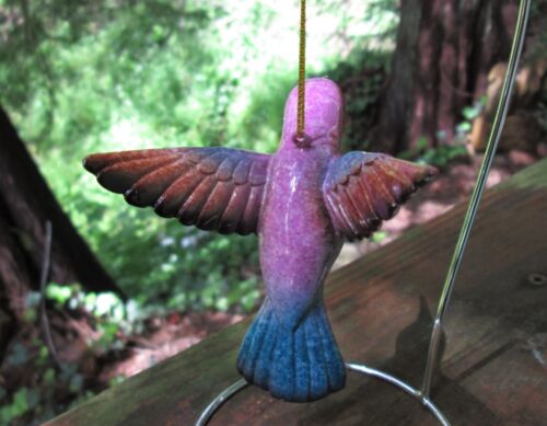 Hummingbird Hanging Ornament 4" Polystone Bird Choose from 3 Colors