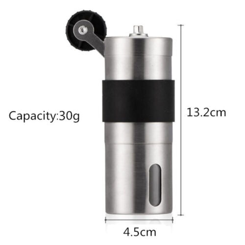 Manual Coffee Grinder Stainless Steel Ceramic Burr Portable Hand Crank Grinder