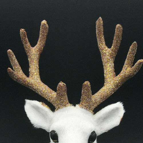 Christmas White Deer Reindeer Elk Plush Toy Xmas Home Tree Decor Ornament